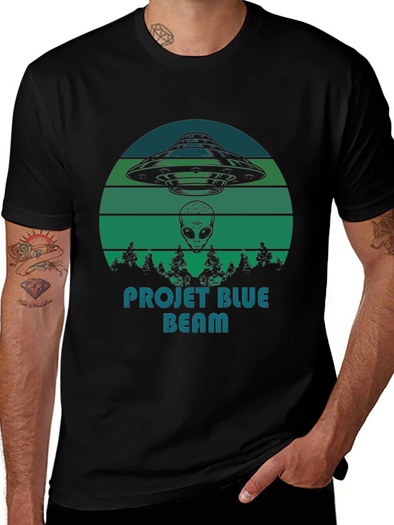 Project Blue Beam Graphic T-Shirt