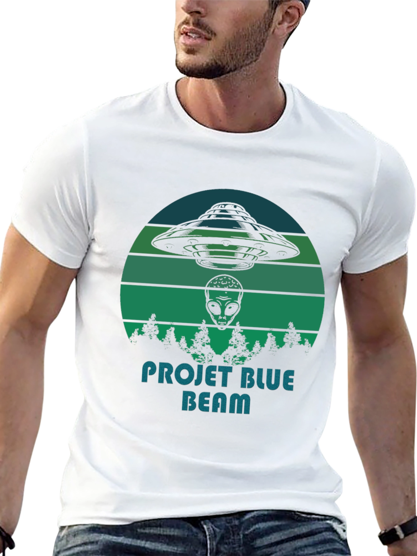Project Blue Beam Graphic T-Shirt