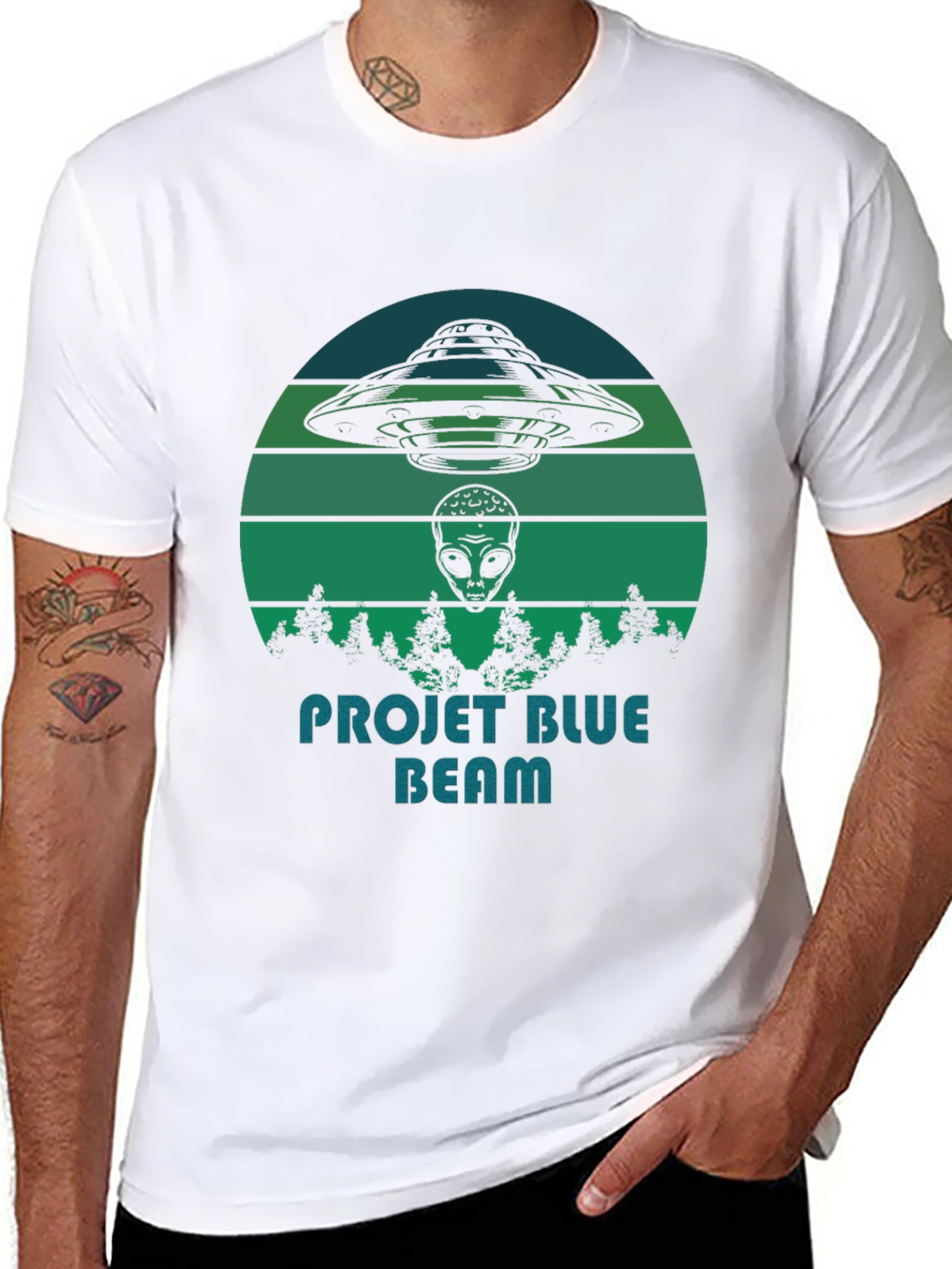 Project Blue Beam Graphic T-Shirt