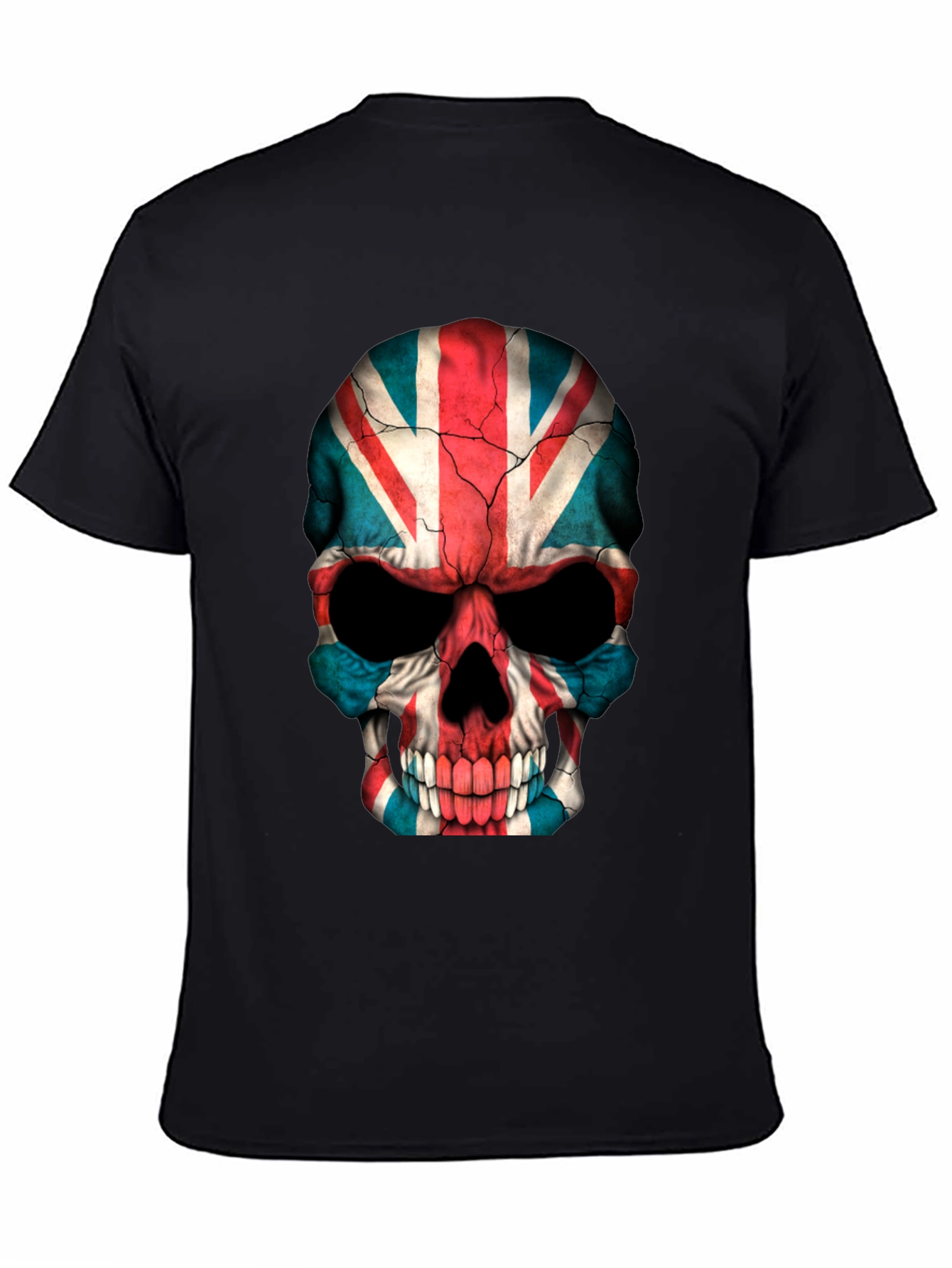 Union Jack Skull Graphic Tee - Black