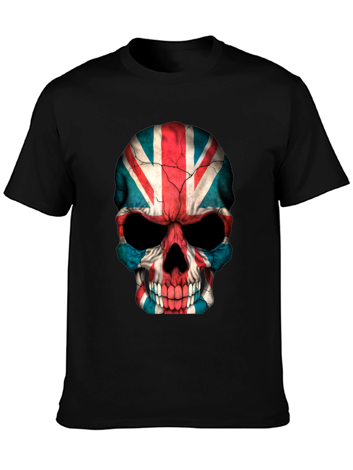 Union Jack Skull Graphic Tee - Black