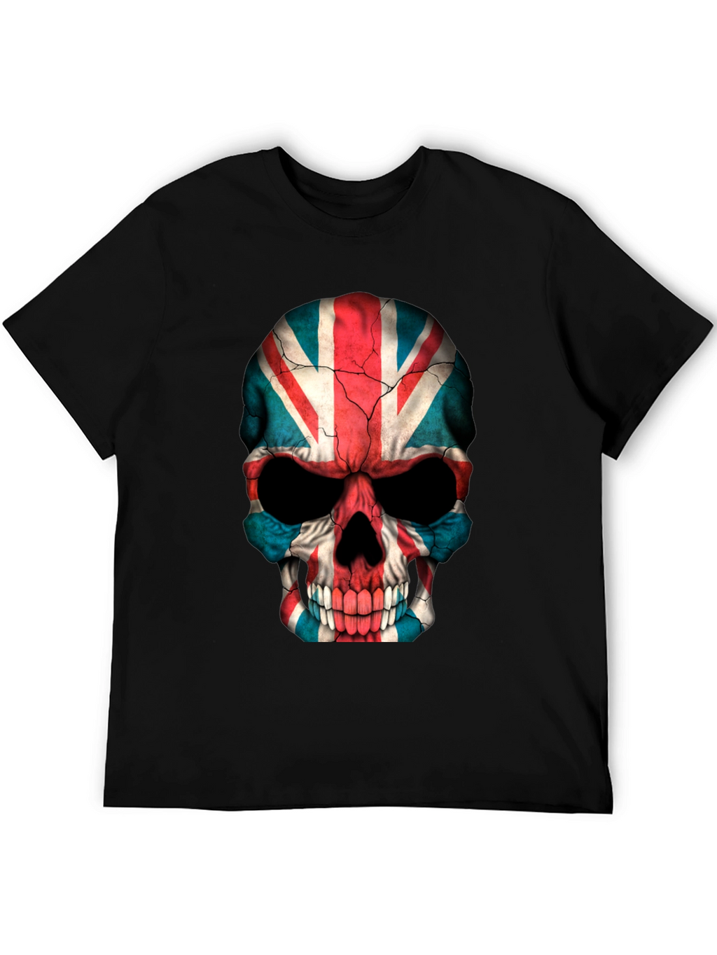 Union Jack Skull Graphic Tee - Black