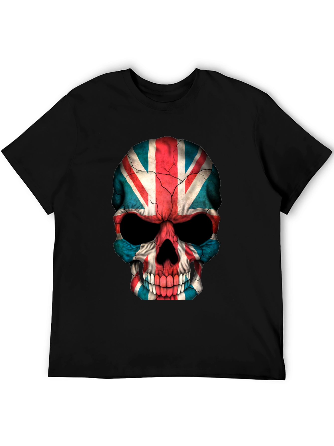 Union Jack Skull Graphic Tee - Black
