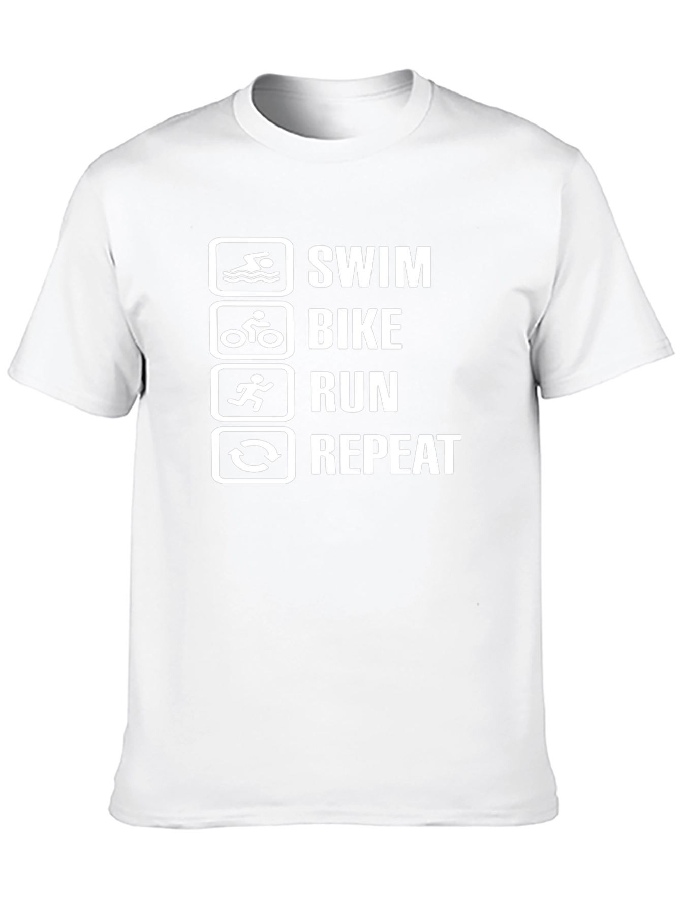Swim Bike Run Repeat Black T-Shirt