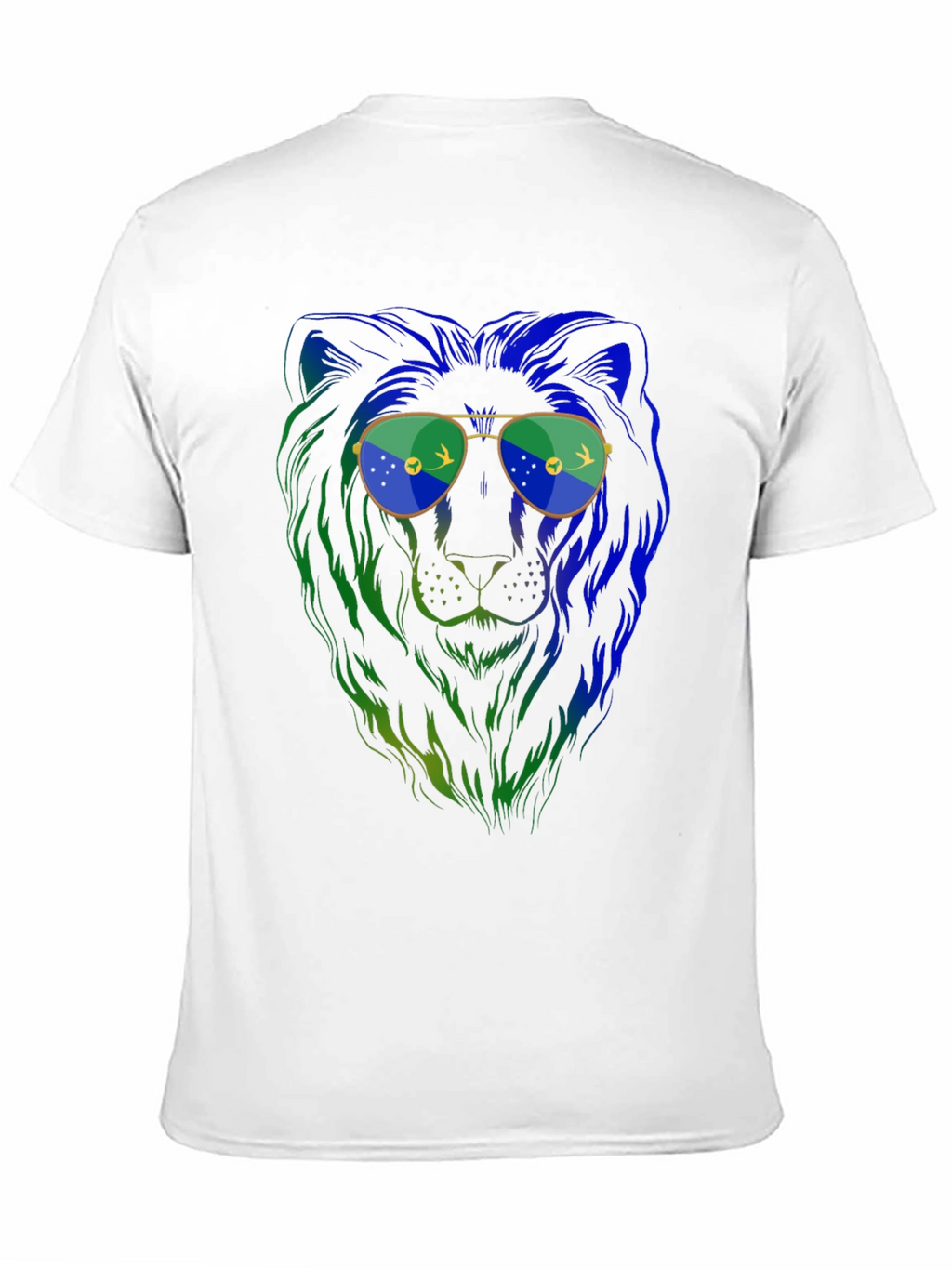 Lion with Sunglasses Graphic Tee - Mens Black T-Shirt
