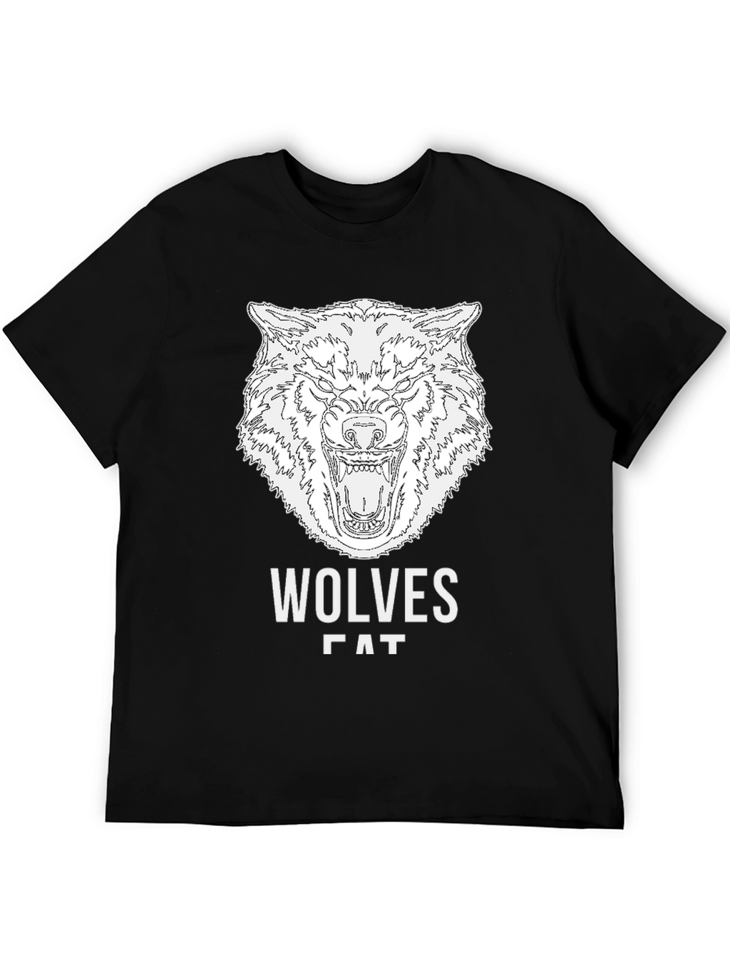 Wolves Graphic Print Black T-Shirt for Men