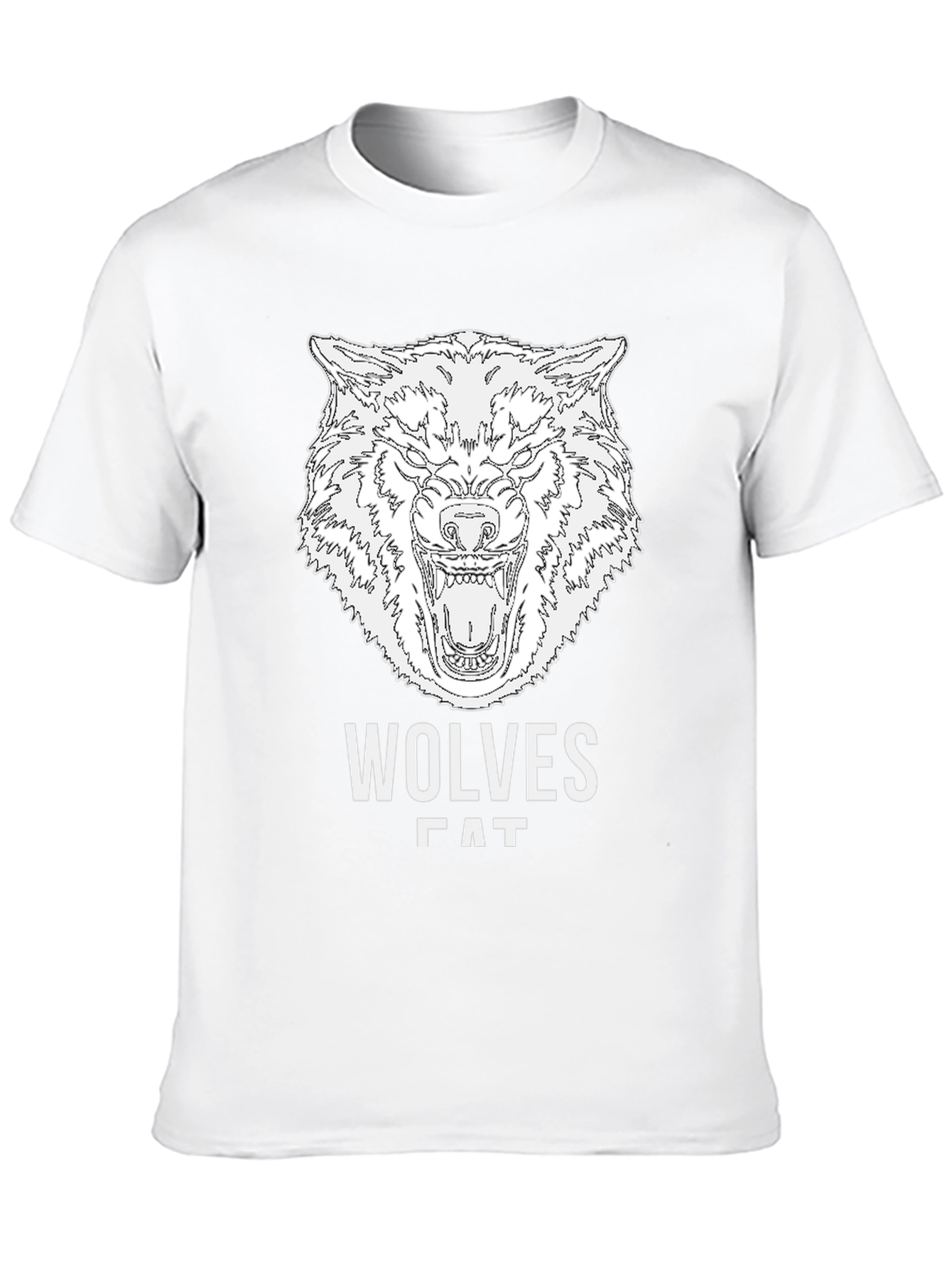 Wolves Graphic Print Black T-Shirt for Men