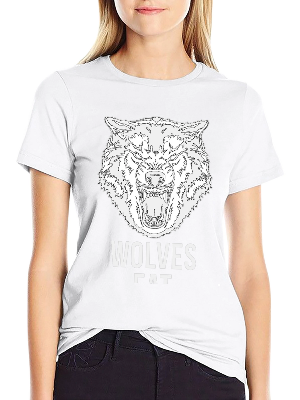 Wolves Graphic Print Black T-Shirt for Men