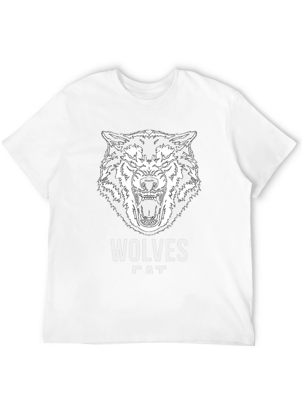 Wolves Graphic Print Black T-Shirt for Men