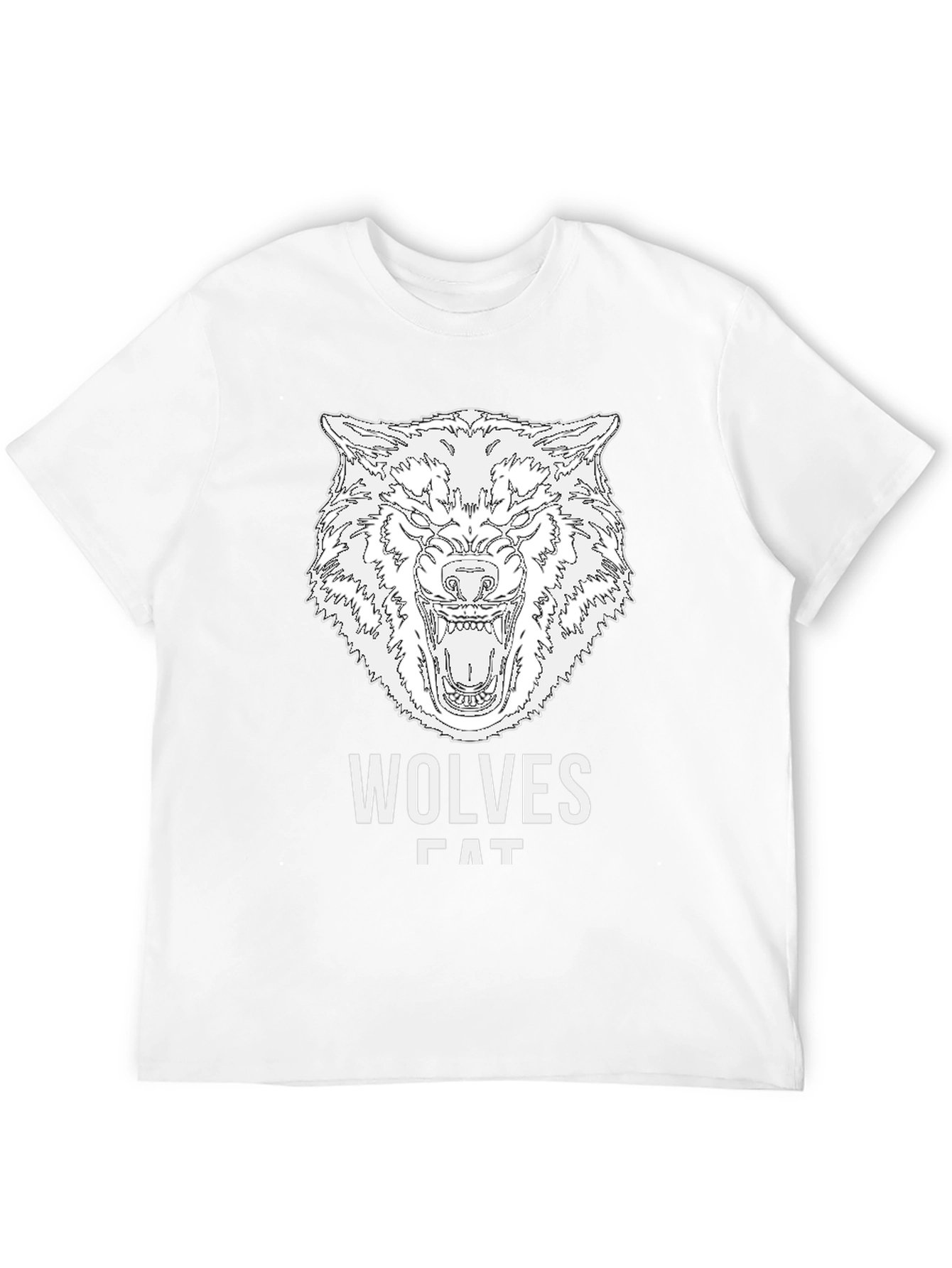 Wolves Graphic Print Black T-Shirt for Men