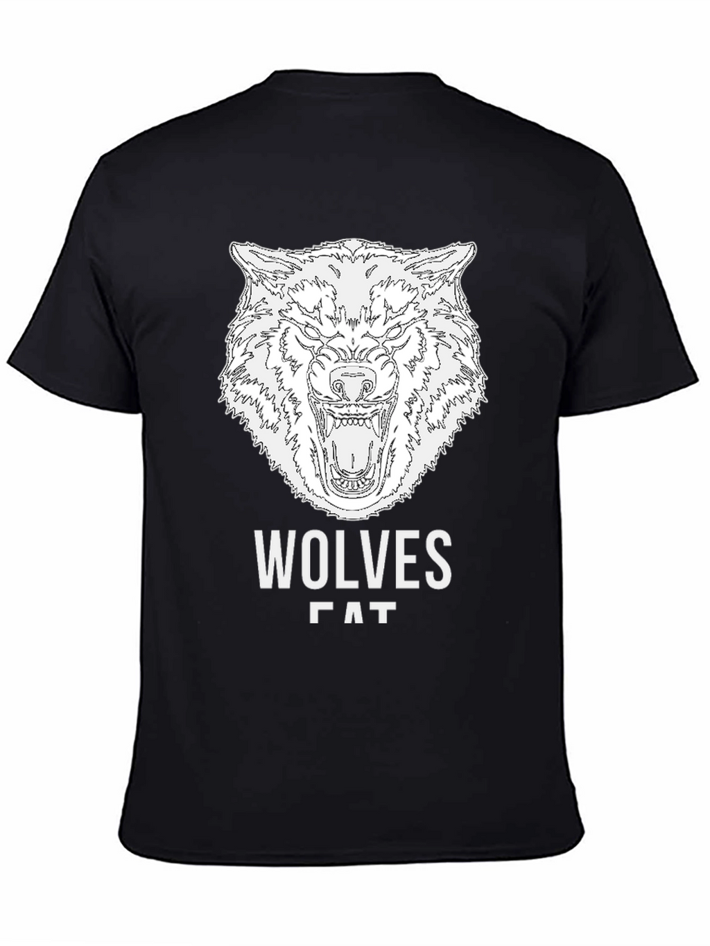 Wolves Graphic Print Black T-Shirt for Men