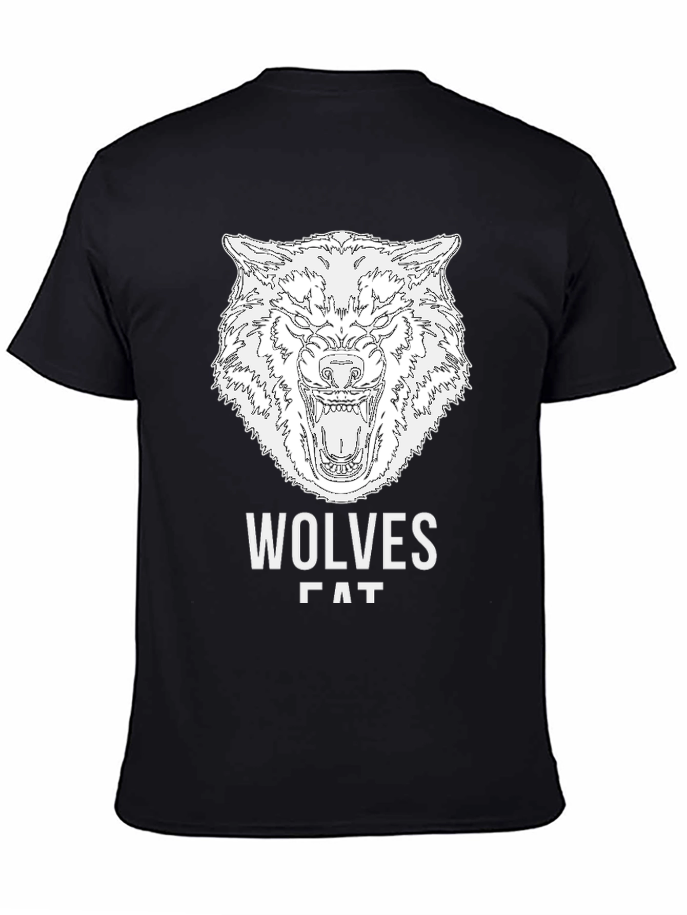 Wolves Graphic Print Black T-Shirt for Men
