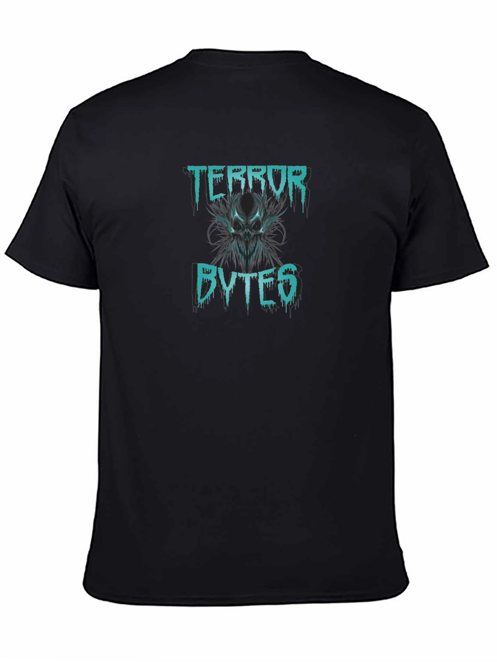 Terror Bytes Graphic Print Black T-Shirt