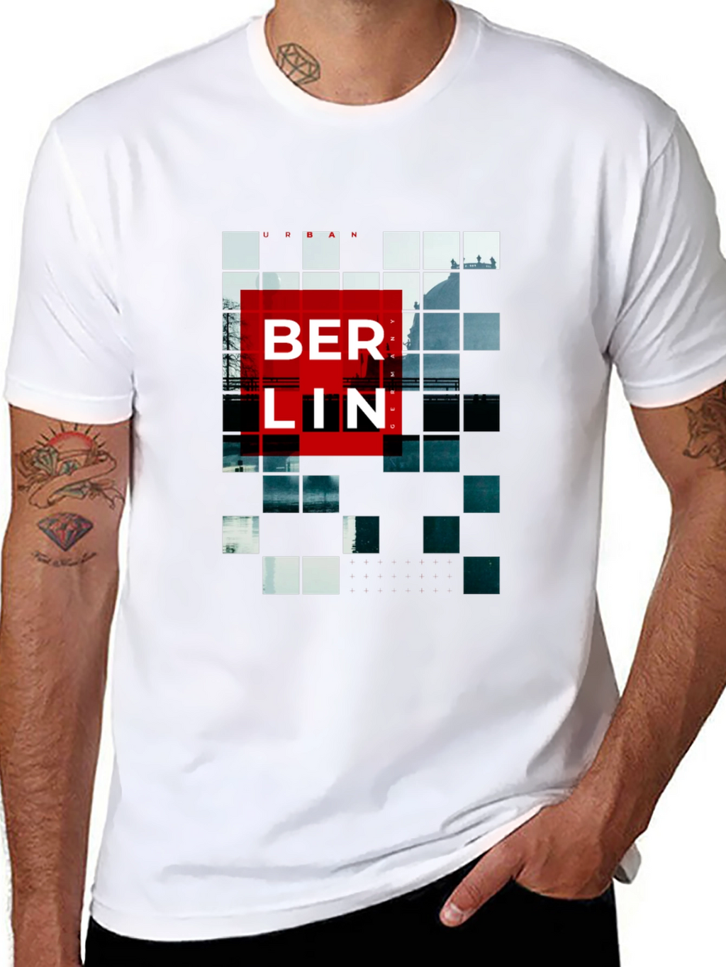 Berlin Urban Graphic Tee - Modern Cityscape Shirt