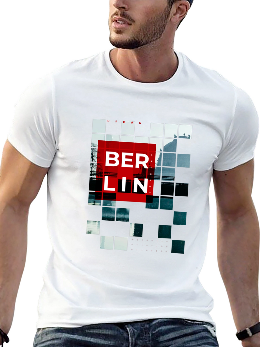 Berlin Urban Graphic Tee - Modern Cityscape Shirt