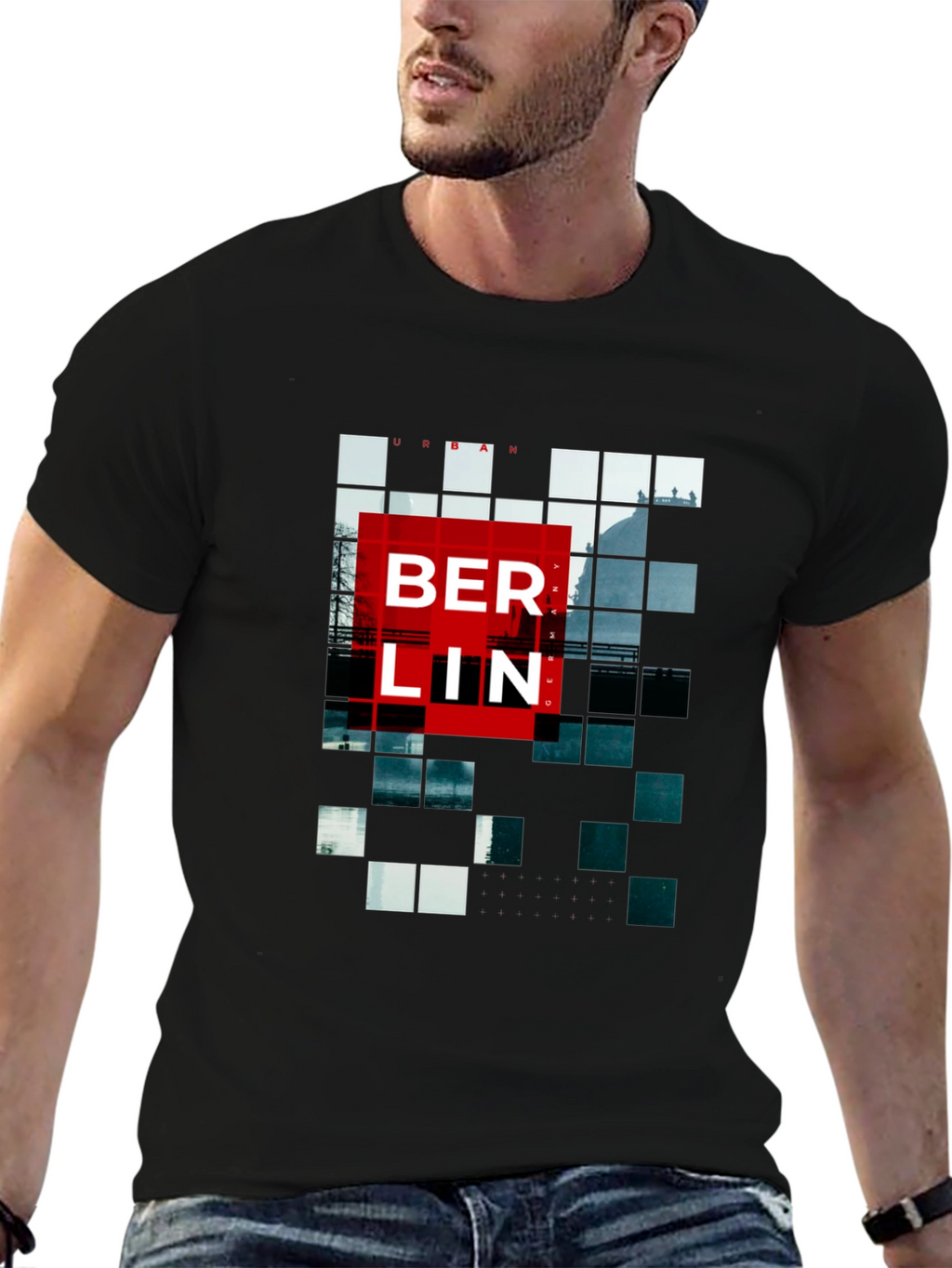 Berlin Urban Graphic Tee - Modern Cityscape Shirt