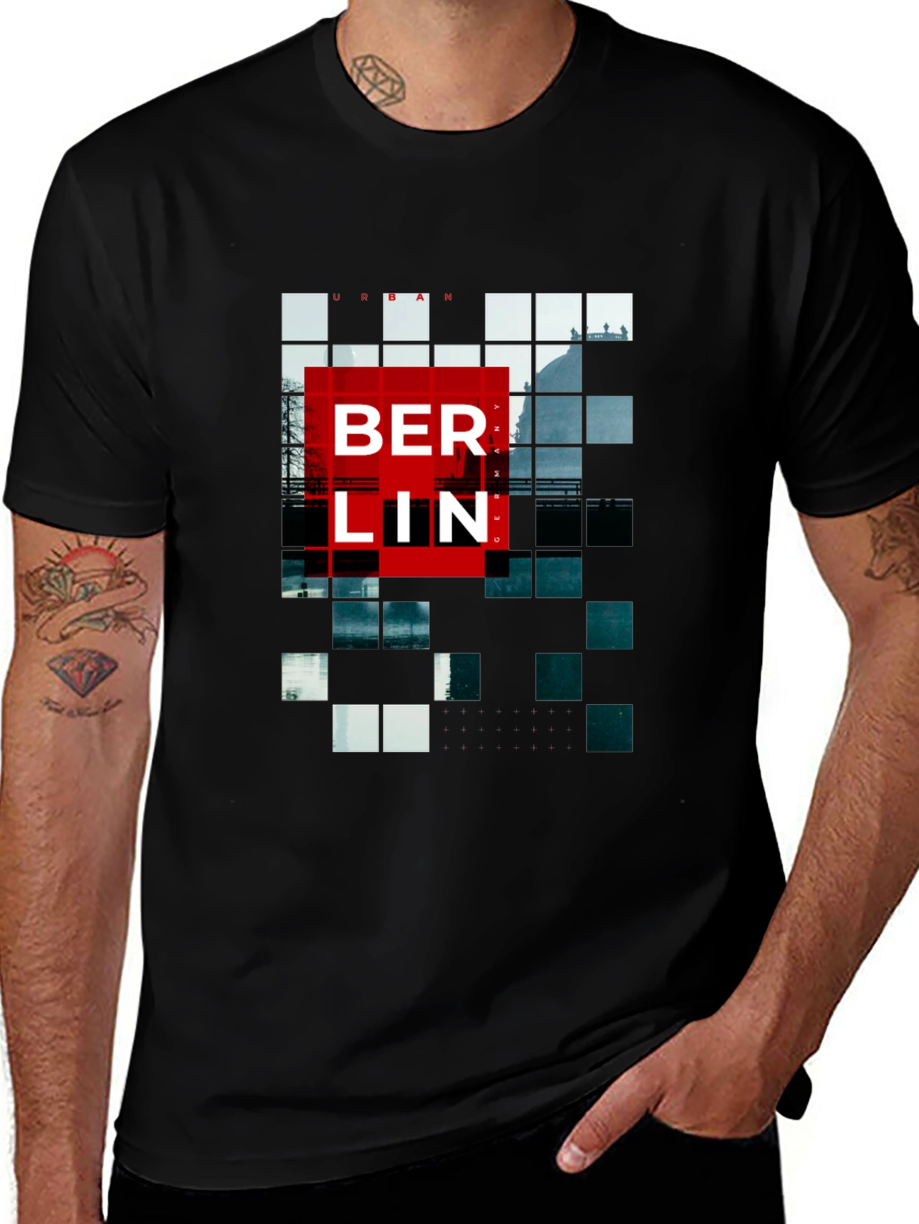Berlin Urban Graphic Tee - Modern Cityscape Shirt