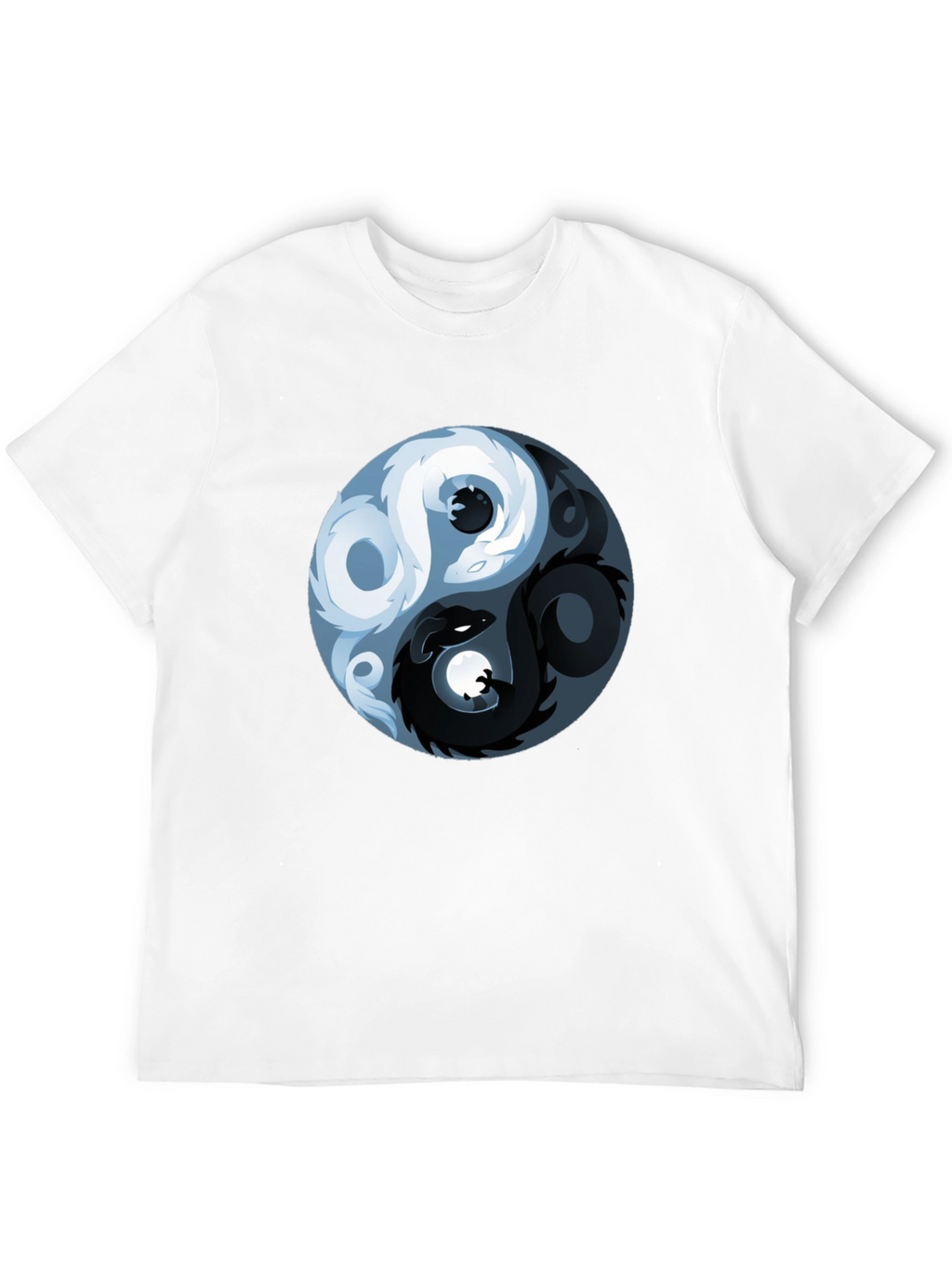 Yin Yang Dragon Graphic T-Shirt