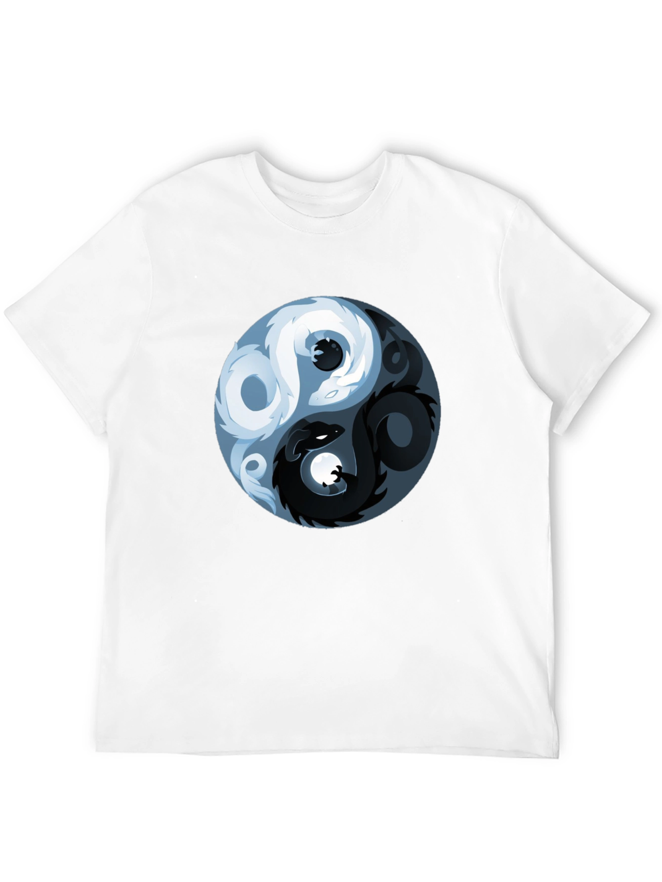 Yin Yang Dragon Graphic T-Shirt