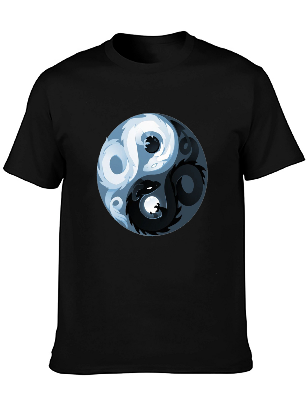 Yin Yang Dragon Graphic T-Shirt
