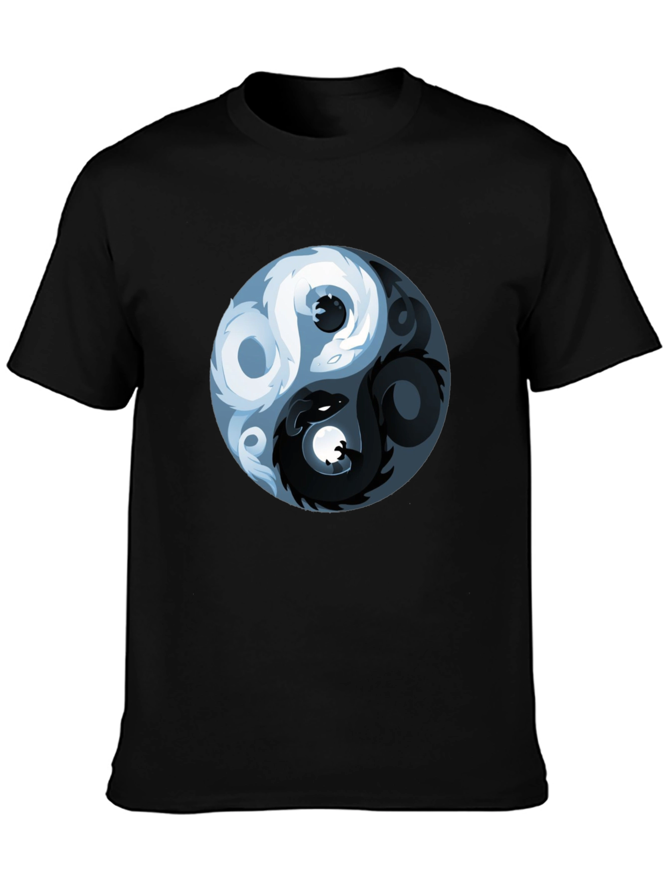Yin Yang Dragon Graphic T-Shirt