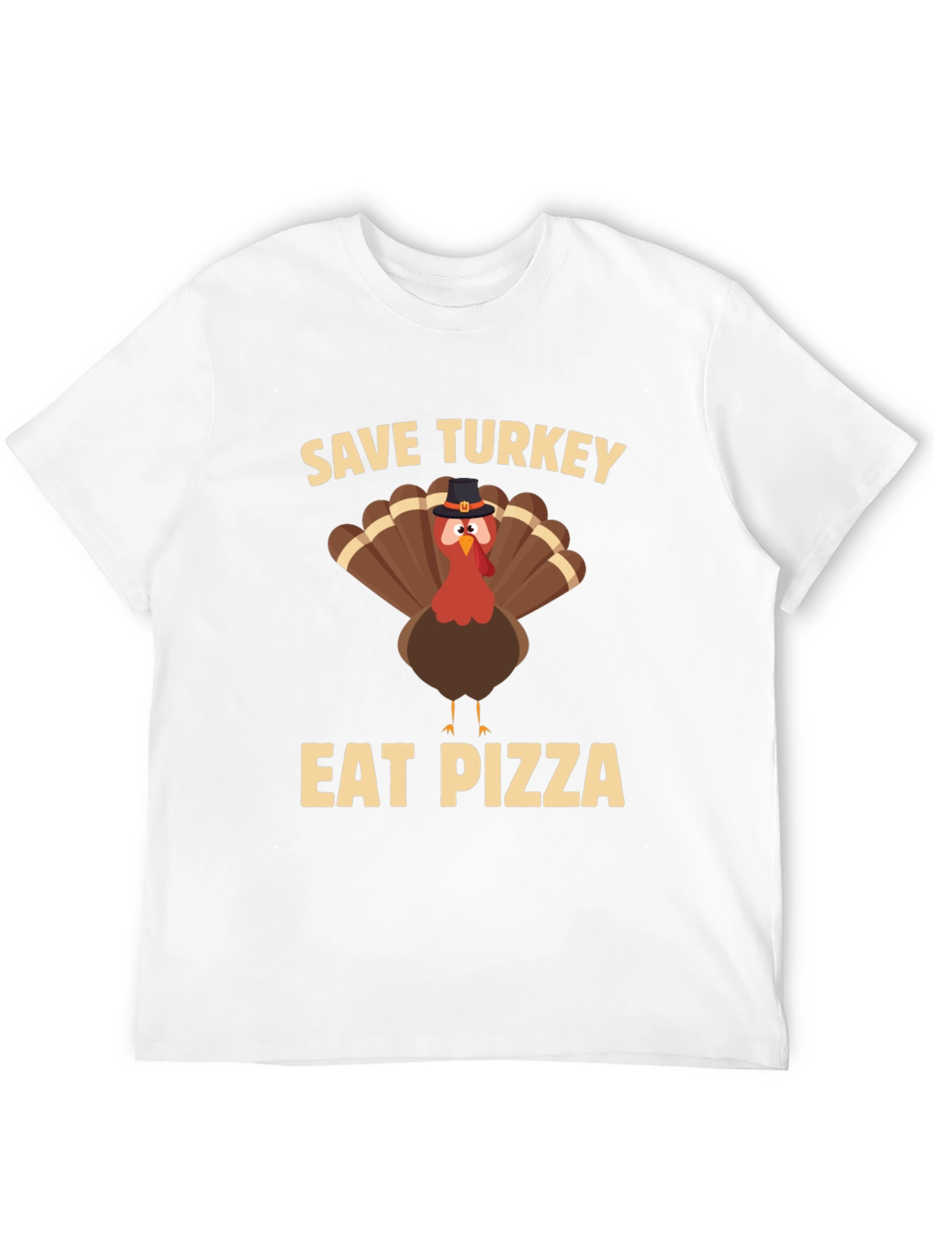 Save Turkey Eat Pizza Black T-Shirt