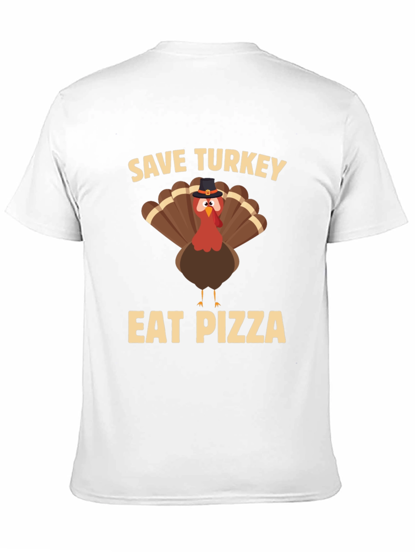 Save Turkey Eat Pizza Black T-Shirt