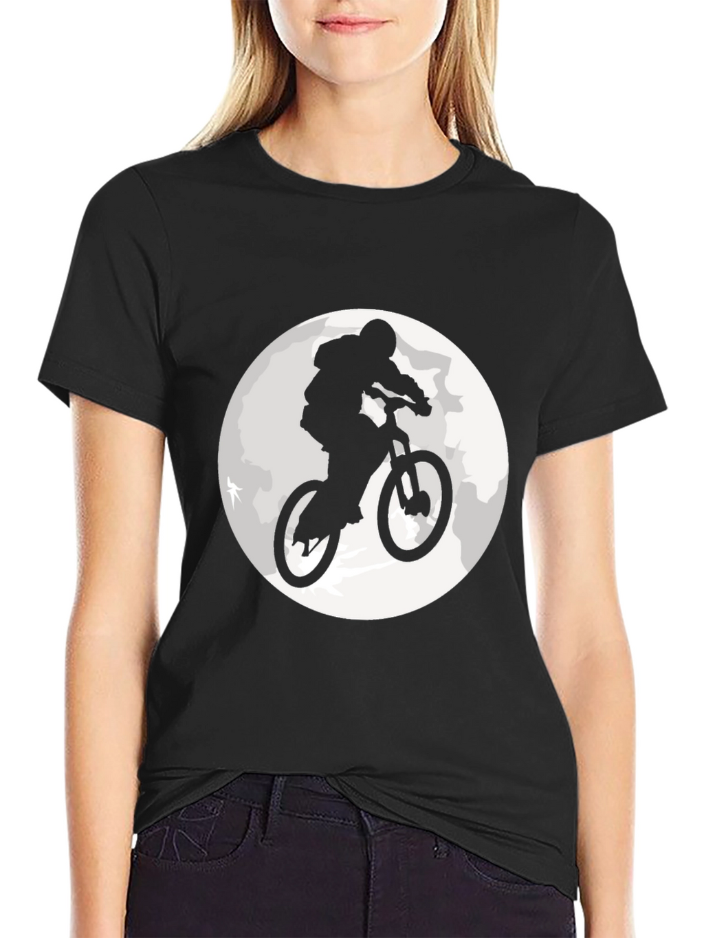 Mountain Bike Moon Graphic T-Shirt
