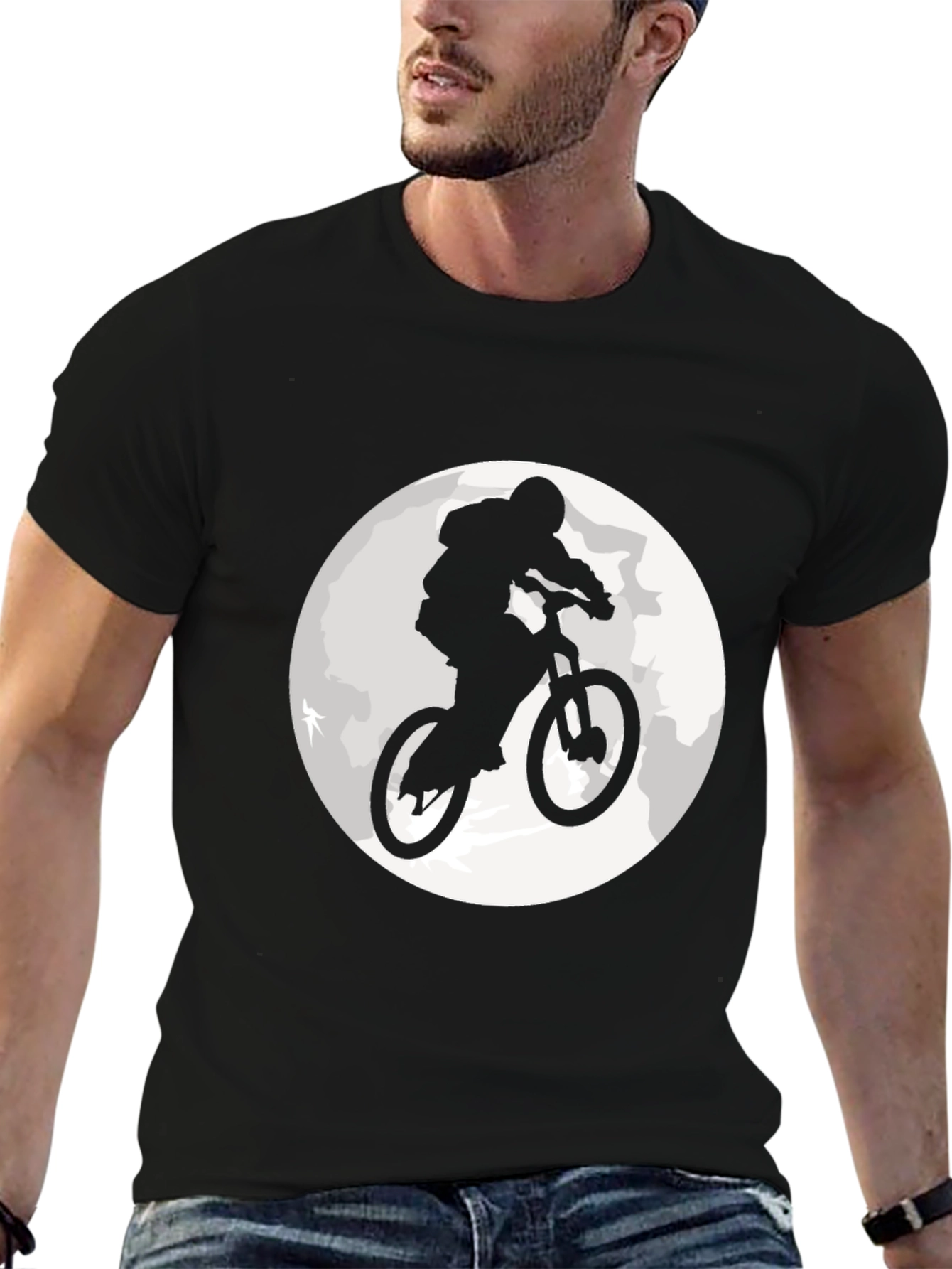 Mountain Bike Moon Graphic T-Shirt