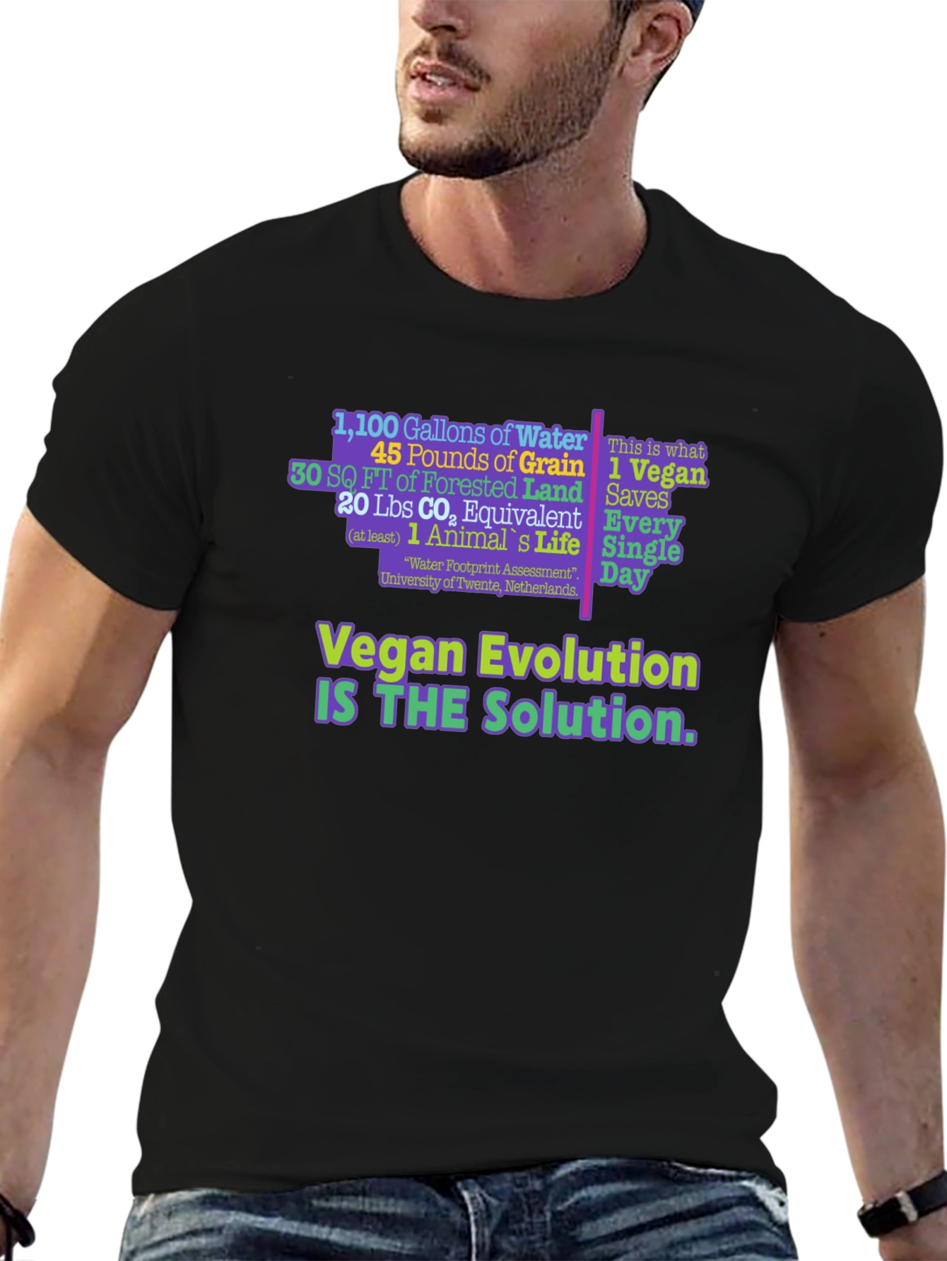 Vegan Evolution Graphic T-Shirt