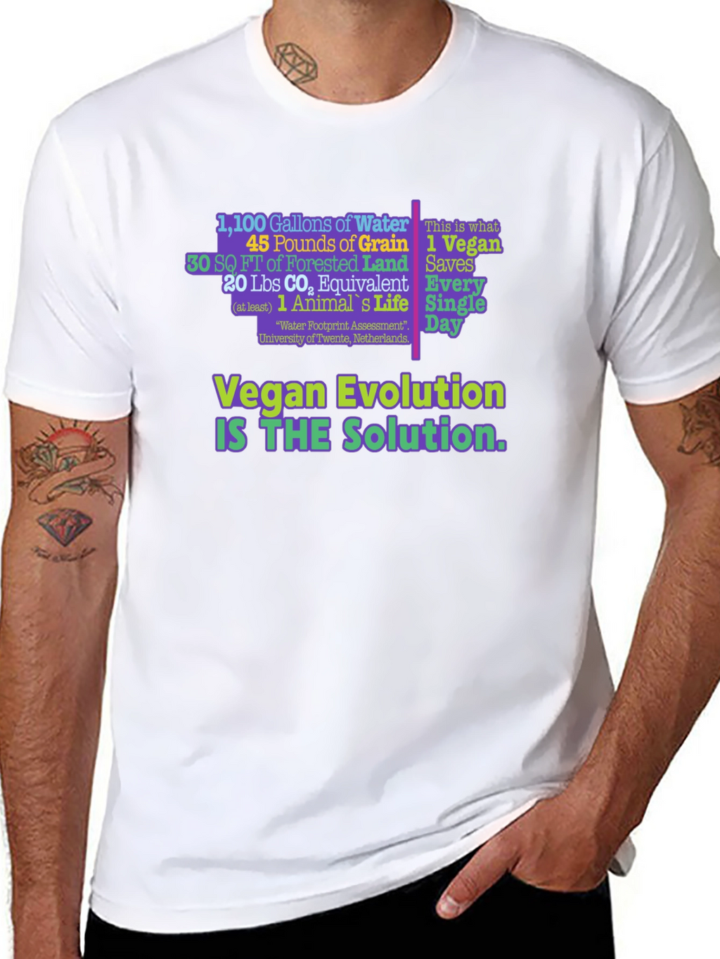 Vegan Evolution Graphic T-Shirt
