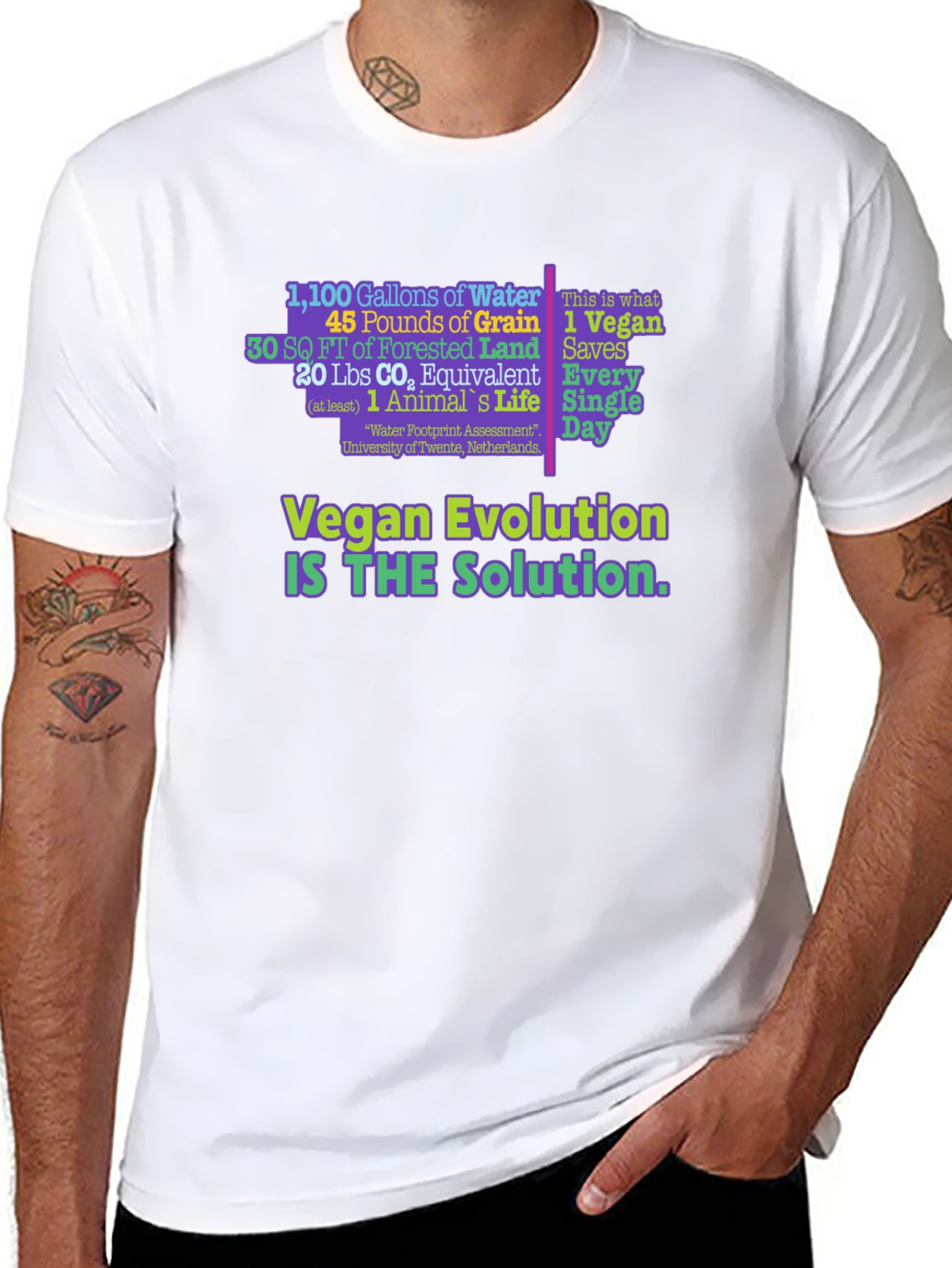 Vegan Evolution Graphic T-Shirt