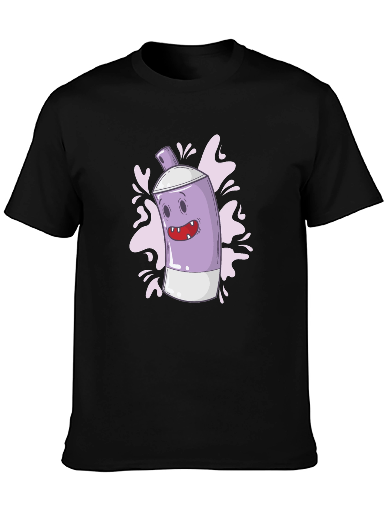 Funky Spray Can Graphic Tee - Cool Cartoon Design