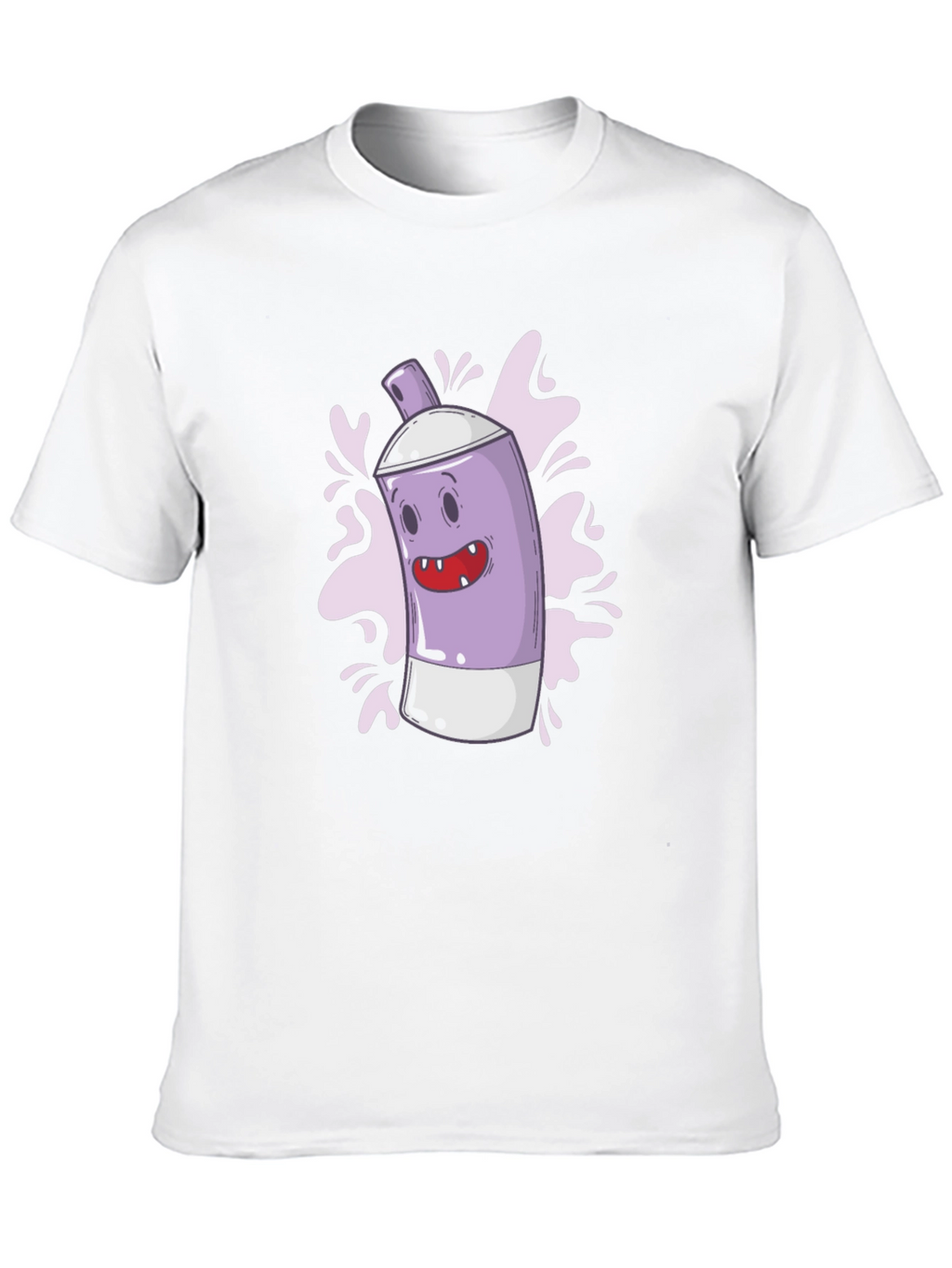 Funky Spray Can Graphic Tee - Cool Cartoon Design