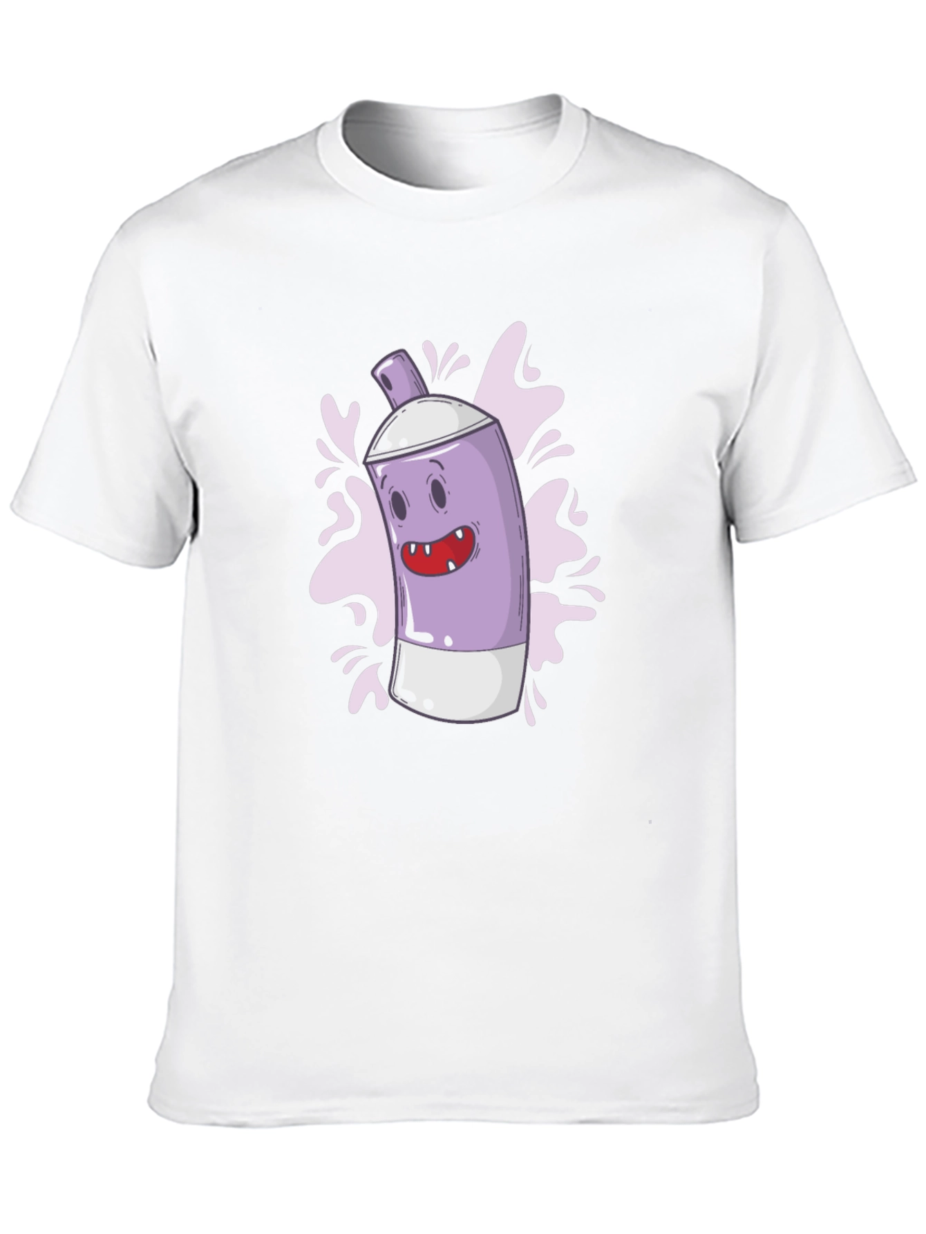Funky Spray Can Graphic Tee - Cool Cartoon Design