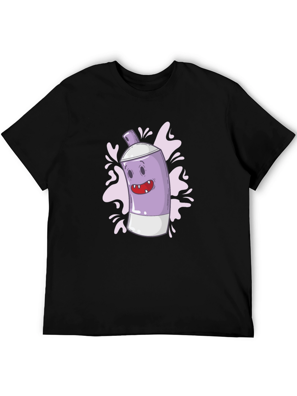 Funky Spray Can Graphic Tee - Cool Cartoon Design