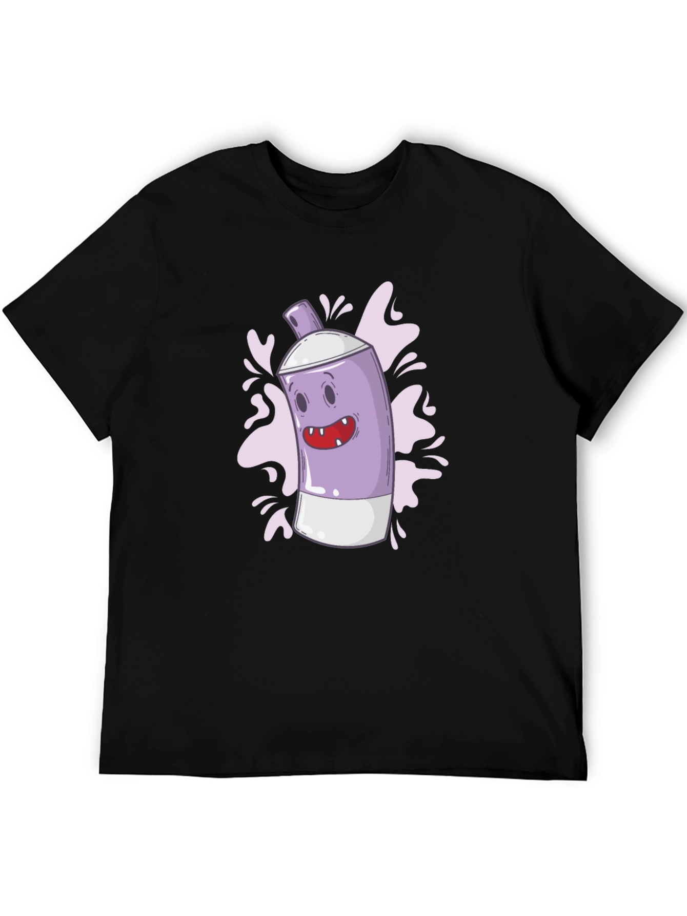 Funky Spray Can Graphic Tee - Cool Cartoon Design
