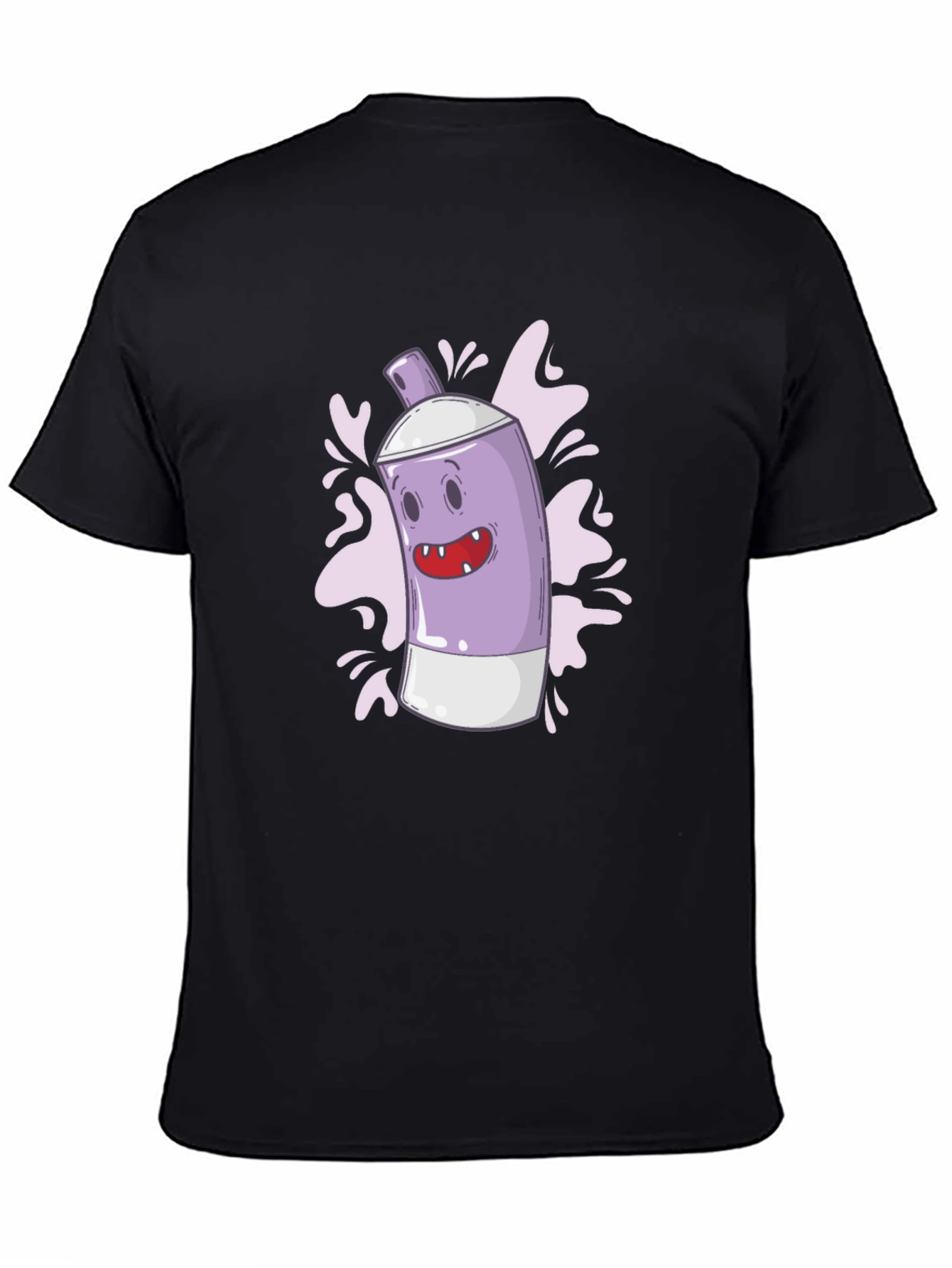 Funky Spray Can Graphic Tee - Cool Cartoon Design