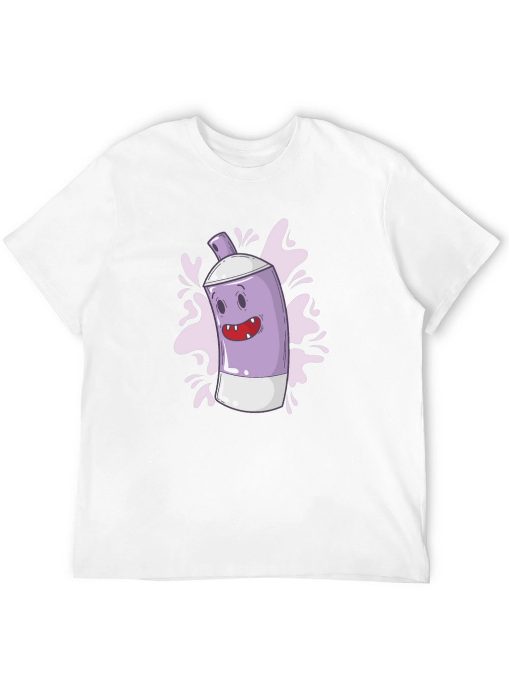 Funky Spray Can Graphic Tee - Cool Cartoon Design