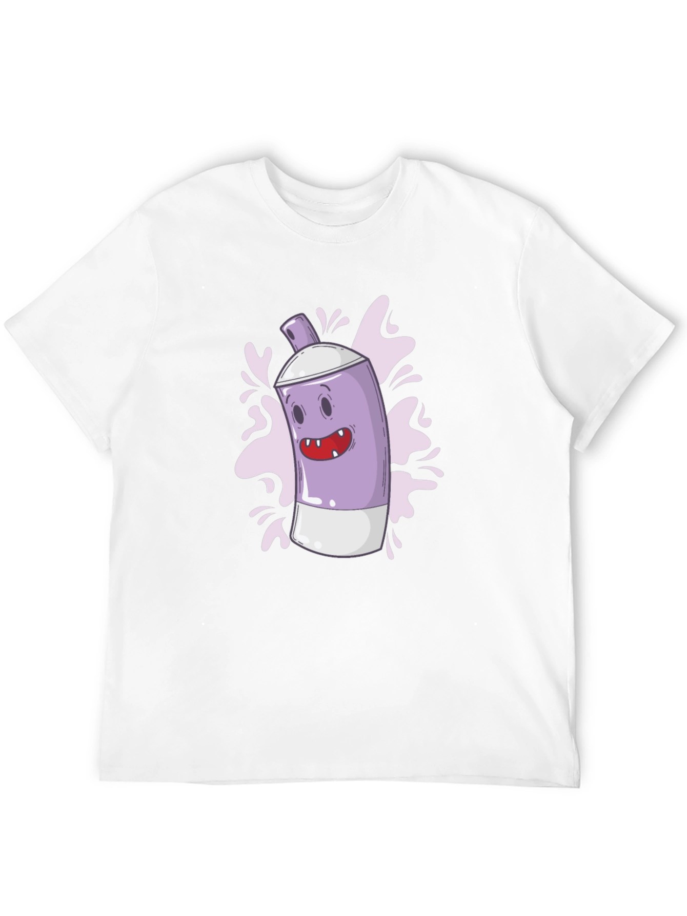 Funky Spray Can Graphic Tee - Cool Cartoon Design