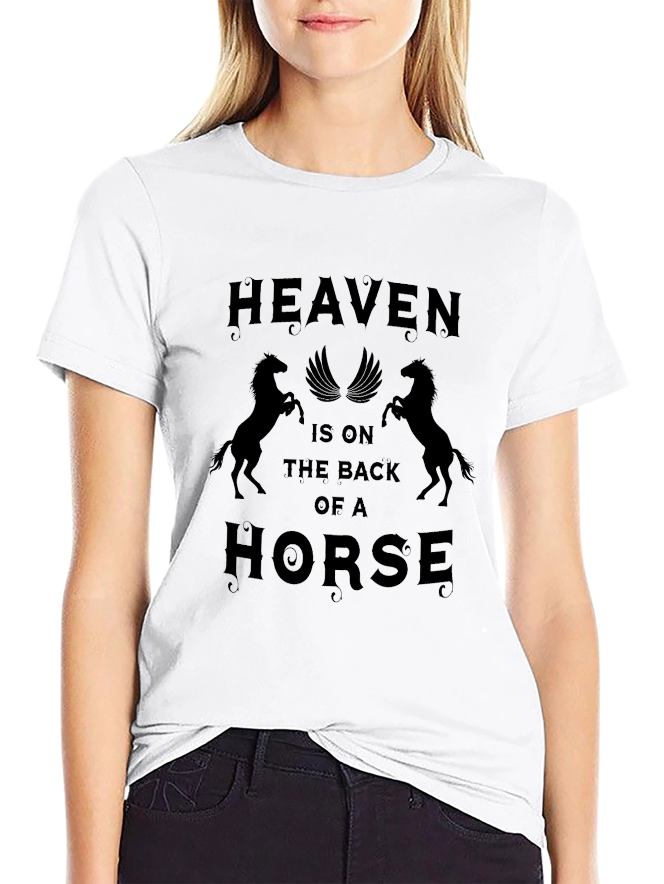 Heaven on a Horse Graphic Tee - Black T-Shirt