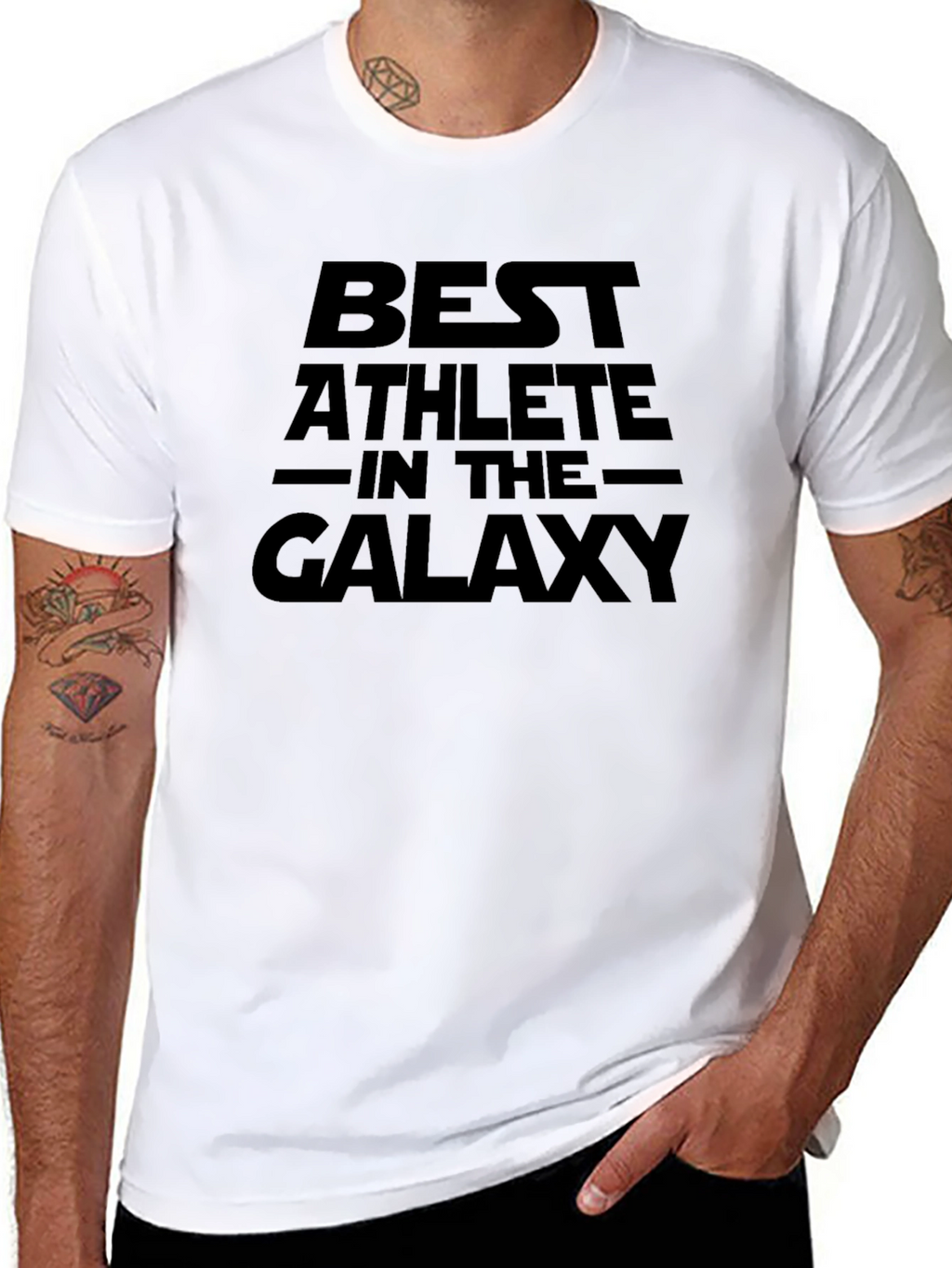 Best Athlete In The Galaxy Mens Black T-Shirt