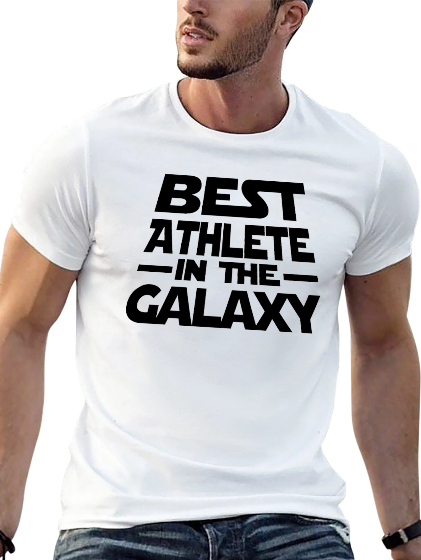 Best Athlete In The Galaxy Mens Black T-Shirt