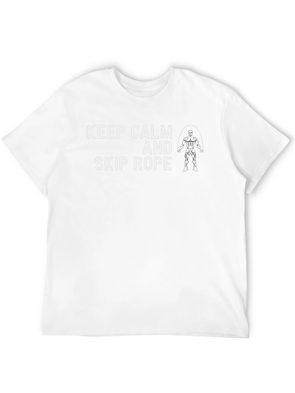 Keep Calm and Skip Rope Black Graphic Tee