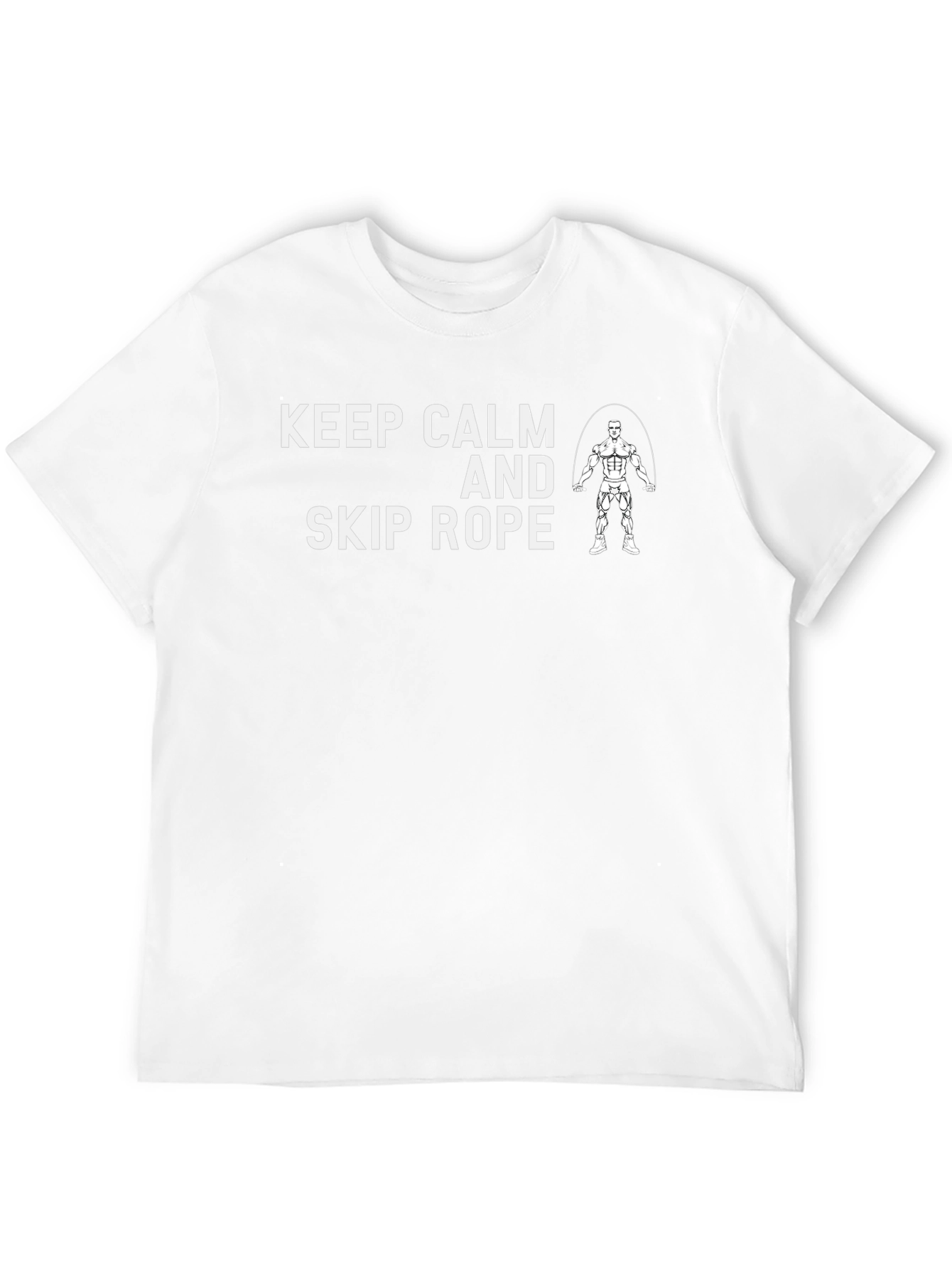 Keep Calm and Skip Rope Black Graphic Tee