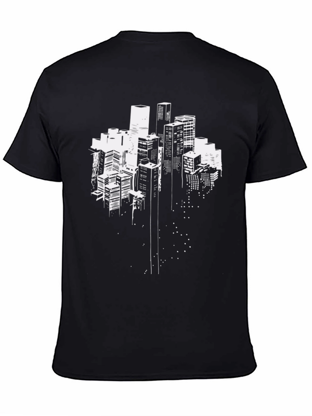 Urban Skyline Graphic Tee - Black