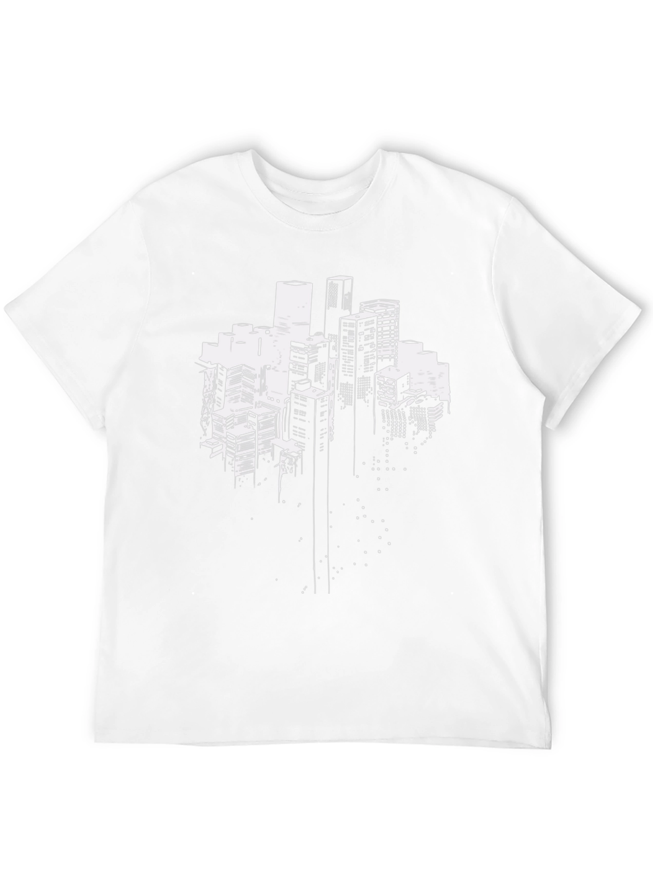 Urban Skyline Graphic Tee - Black