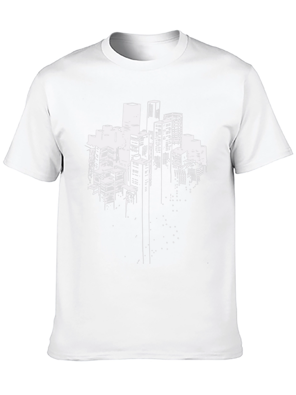 Urban Skyline Graphic Tee - Black