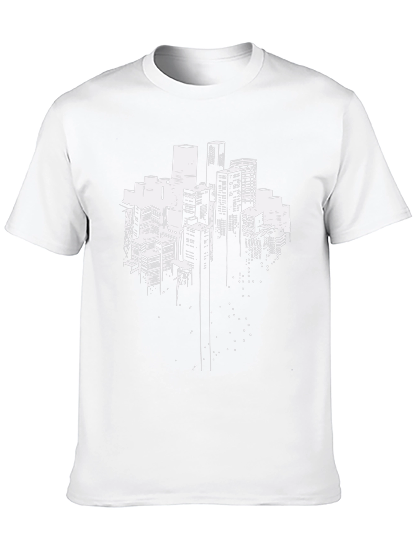 Urban Skyline Graphic Tee - Black