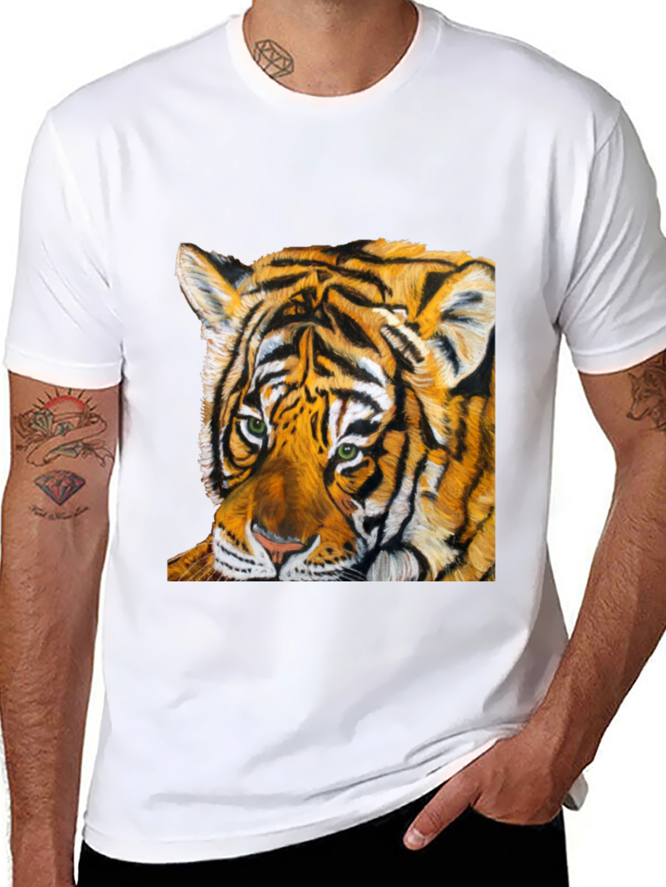 Tiger Graphic Tee - Bold Animal Print T-Shirt